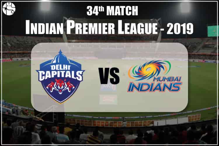 DC VS MI IPL 34th Match Prediction
