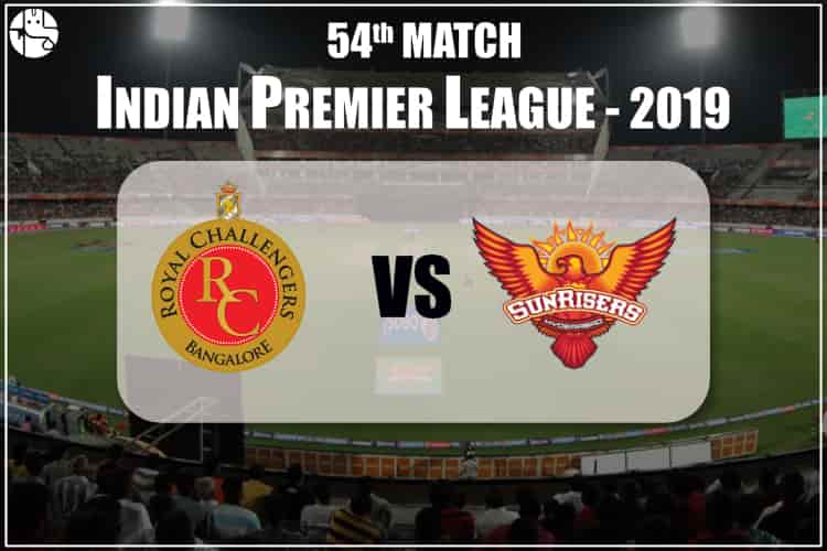 RCB vs SRH IPL 54th Match Prediction