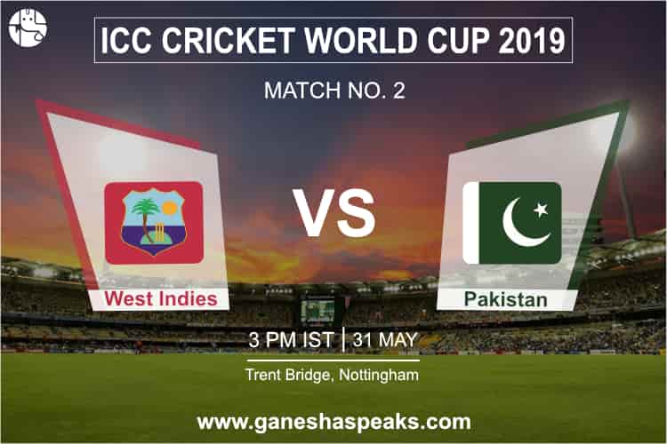  West Indies vs Pakistan, 2019 ICC Cricket world cup Prediction