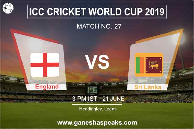  England vs Sri Lanka Match Prediction
