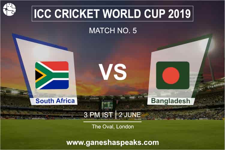 South Africa vs Bangladesh 2019 World Cup Match Prediction