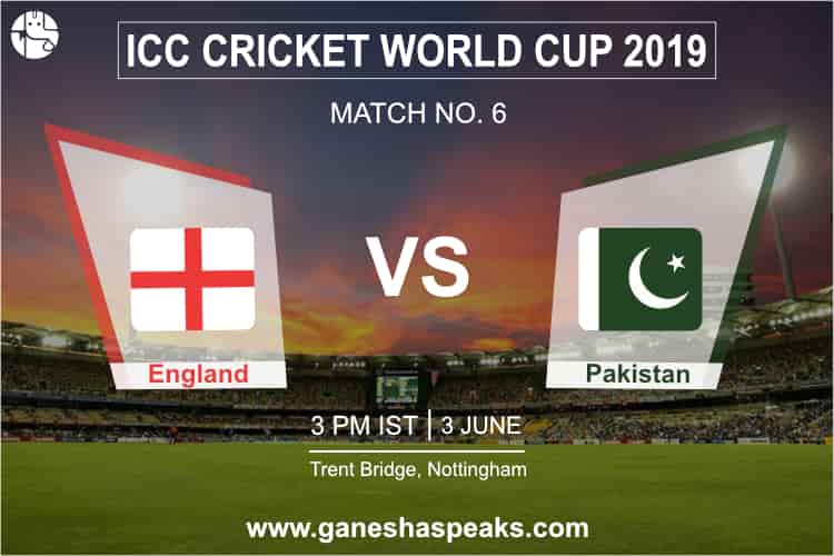 England Vs Pakistan 2019 World Cup Match Prediction